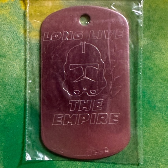 New Mandalorian Star Wars long live the empire light pink dog tag cool nerd geek - Picture 3 of 6